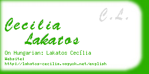 cecilia lakatos business card