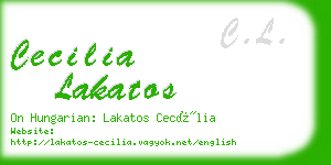 cecilia lakatos business card